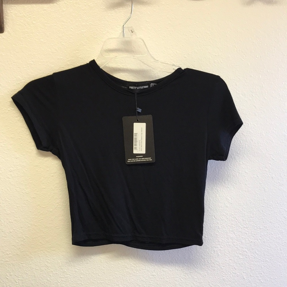 Black PLT Crop Top
